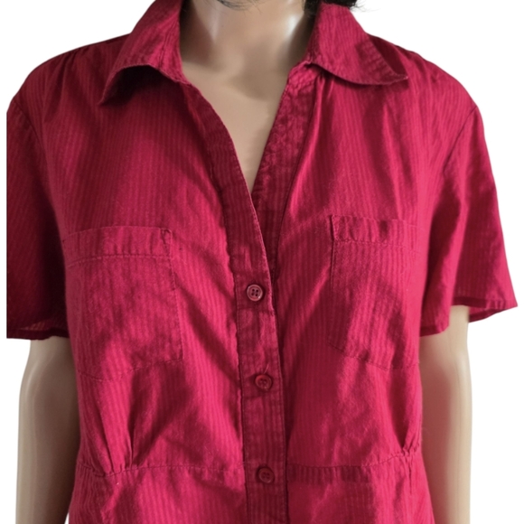 Encore Women's Red Button-Up Shirt,size 18 - Picture 3 of 11